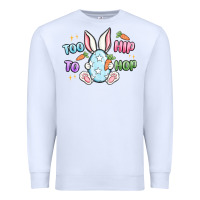 White too hip to hop easter Premium Sweatshirt - MaliasSmallBusiness
