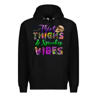 Black thick thighs and spooky vibes Premium Hoodie - BundleAndBundleShop