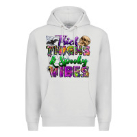 Dove Grey thick thighs and spooky vibes Premium Hoodie - BundleAndBundleShop
