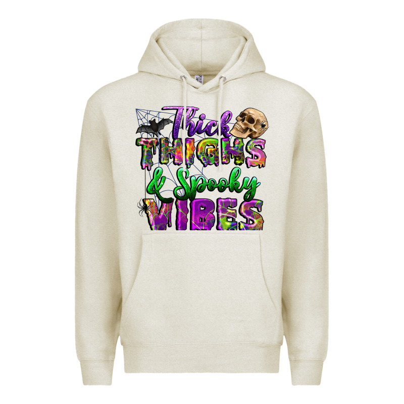 Thick Thighs And Spooky Vibes Premium Hoodie by BundleAndBundleShop | Teevron