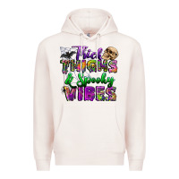 Pale Pink thick thighs and spooky vibes Premium Hoodie - BundleAndBundleShop