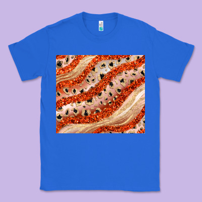 Orange Glitter Classic Tee Designed By Jahusdesignshop