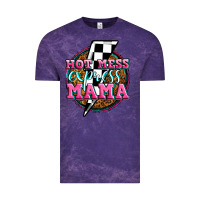 Cloud Purple hot mess express mama Vintage Tee - Zillion Design Studio