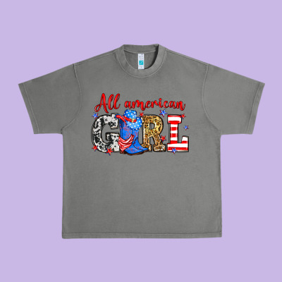 All American Girl Urban Heavy Tee Designed By Neo Western