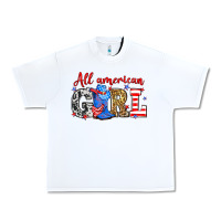 White All American girl Urban Heavy Tee - Neo Western