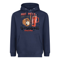 Navy hot mess always stressed baseball mama stanley cup Heavyweight Hoodie - MaliasSmallBusiness