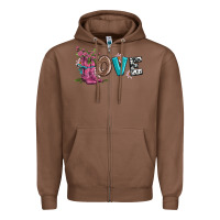 Chestnut valentines day love and boots Zipper Hoodie - AdoDesignShop