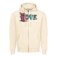 Sandshell valentines day love and boots Zipper Hoodie - AdoDesignShop