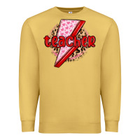 Teacher Lightning Bolt Valentines Day Premium Sweatshirt | Teevron