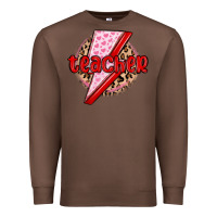Chestnut teacher lightning bolt valentines day Premium Sweatshirt - MaliasSmallBusiness