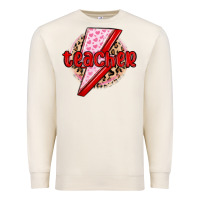 Sandshell teacher lightning bolt valentines day Premium Sweatshirt - MaliasSmallBusiness
