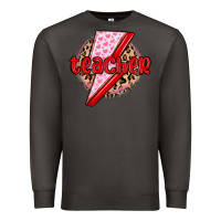 Smoke teacher lightning bolt valentines day Premium Sweatshirt - MaliasSmallBusiness