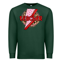 Sports Green teacher lightning bolt valentines day Premium Sweatshirt - MaliasSmallBusiness