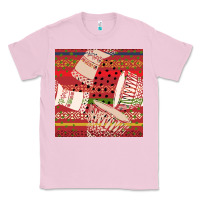 Bubblegum Pink african drum colorful seamless pattern Classic Tee - BundleAndBundleShop