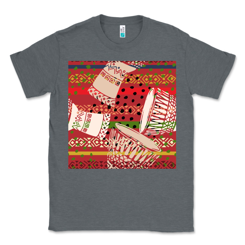 African Drum Colorful Seamless Pattern Classic Tee by BundleAndBundleShop | Teevron