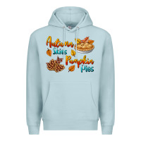 Blue Mist Autumn Skies Pumpkin Pies Premium Hoodie - BundleAndBundleShop