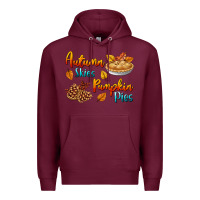 Burgundy Autumn Skies Pumpkin Pies Premium Hoodie - BundleAndBundleShop