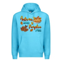 Ocean Blue Autumn Skies Pumpkin Pies Premium Hoodie - BundleAndBundleShop