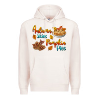 Pale Pink Autumn Skies Pumpkin Pies Premium Hoodie - BundleAndBundleShop