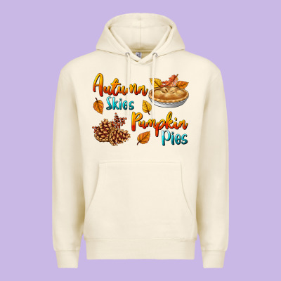 Autumn Skies Pumpkin Pies Premium Hoodie Designed By Bundleandbundleshop