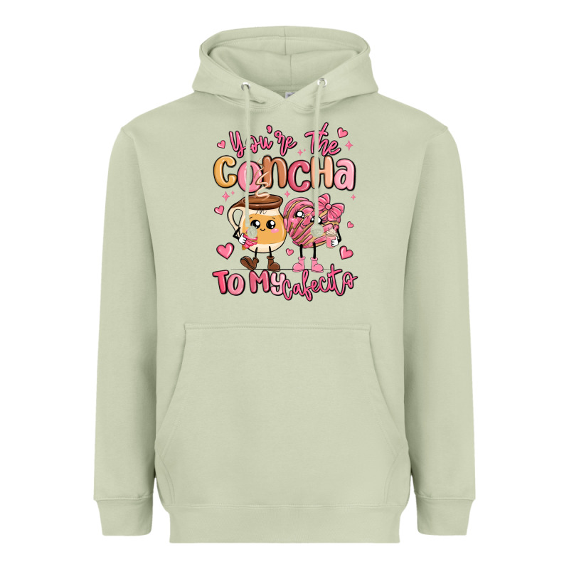 Youre The Concha To My Cafecito Mexican Pan Dulce Heavyweight Hoodie by MaliasSmallBusiness | Teevron