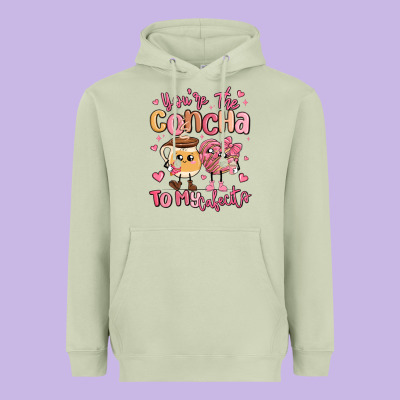 Youre The Concha To My Cafecito Mexican Pan Dulce Heavyweight Hoodie Designed By Maliassmallbusiness