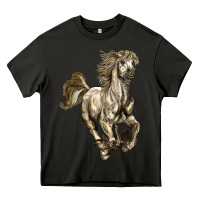 Asphalt percheron horse Heavy Core Tee - LillyAllenDesigns