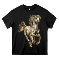 Black percheron horse Heavy Core Tee - LillyAllenDesigns