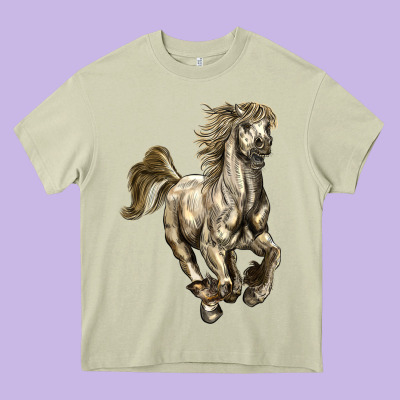 Percheron Horse Heavy Core Tee Designed By Lillyallendesigns