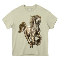 Mossy percheron horse Heavy Core Tee - LillyAllenDesigns