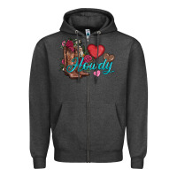 Charcoal Heather valentines day howdy and boots Zipper Hoodie - AdoDesignShop