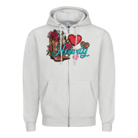 Dove Grey valentines day howdy and boots Zipper Hoodie - AdoDesignShop