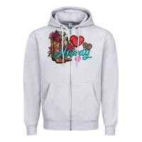 Heather Grey valentines day howdy and boots Zipper Hoodie - AdoDesignShop