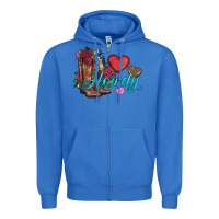 True Royal valentines day howdy and boots Zipper Hoodie - AdoDesignShop