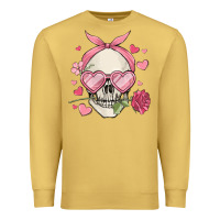 Antique Gold valentine's day skull Premium Sweatshirt - MaliasSmallBusiness