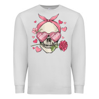 Dove Grey valentine's day skull Premium Sweatshirt - MaliasSmallBusiness