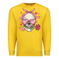 Lemon valentine's day skull Premium Sweatshirt - MaliasSmallBusiness