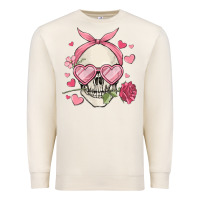 Sandshell valentine's day skull Premium Sweatshirt - MaliasSmallBusiness
