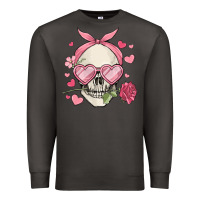 Smoke valentine's day skull Premium Sweatshirt - MaliasSmallBusiness