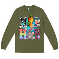 Army Green hip hop easter rabbit Long Sleeve Tee - AdoDesignShop