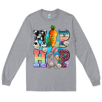 Heather Grey hip hop easter rabbit Long Sleeve Tee - AdoDesignShop