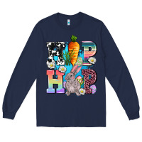 Navy hip hop easter rabbit Long Sleeve Tee - AdoDesignShop