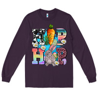 Plum hip hop easter rabbit Long Sleeve Tee - AdoDesignShop