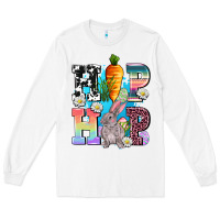 White hip hop easter rabbit Long Sleeve Tee - AdoDesignShop
