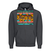 Smoke western sunflowers turquoise Zipper Hoodie - Artiststas