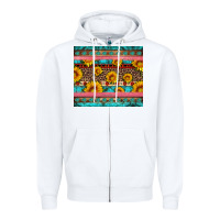 White western sunflowers turquoise Zipper Hoodie - Artiststas