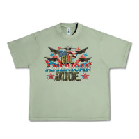 Oil Green All American dude 4th of July Urban Heavy Tee - CowGirlArtShop