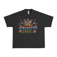 Pigment Black All American dude 4th of July Urban Heavy Tee - CowGirlArtShop