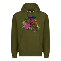 Army Green halloween spider web for patches Premium Hoodie - BundleAndBundleShop