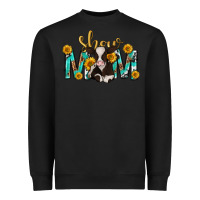 Black show mom with cow mothers day Heavyweight Sweatshirt - texasbilliewilder